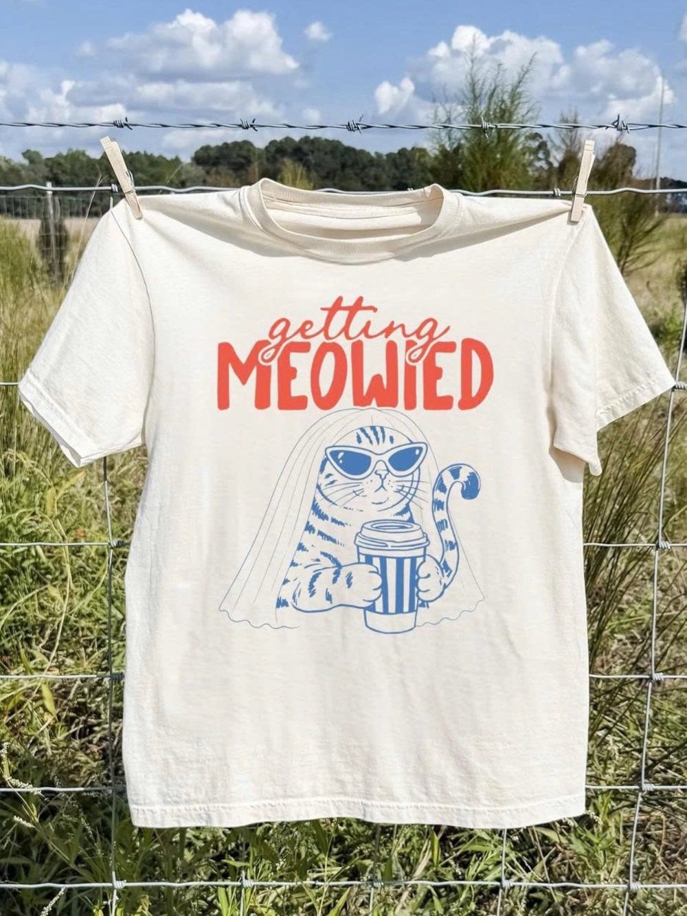 Getting Meowied Cat Graphic Tee